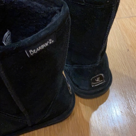 Bearpaw sz 4 black suede boots comfortable style - Picture 2 of 5